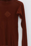 BASERANGE Tiger Cardigan Turtleneck Sweater TOTST-CG-AU23 Burn Pompom